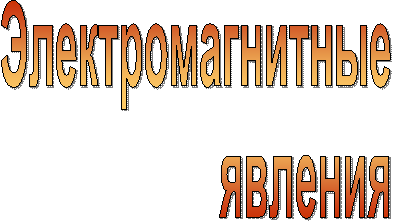 Электромагнитные
                   явления